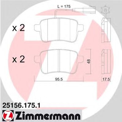 Тормозные колодки ZIMMERMANN 25156.175.1