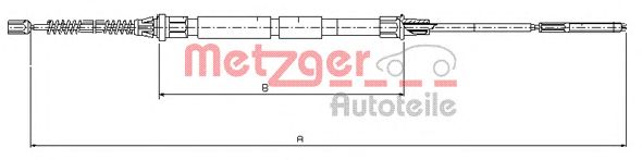 Трос ручника METZGER 10.7431