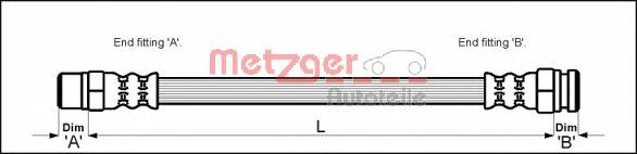 Тормозной шланг METZGER 4112520