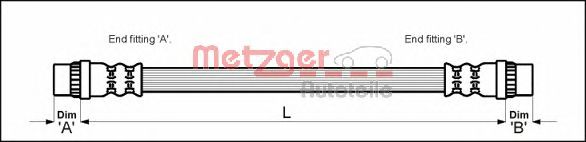 Тормозной шланг METZGER 4114770