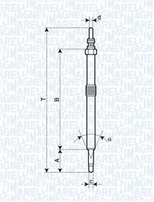 Свеча накала MAGNETI MARELLI 062900026304