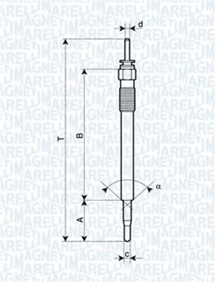 Свеча накала MAGNETI MARELLI 062900086304