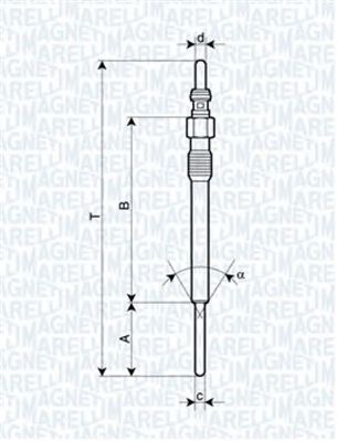 Свеча накала MAGNETI MARELLI 062900090304