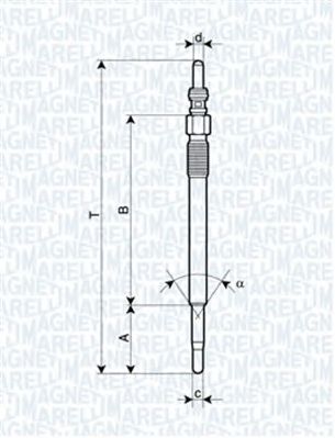 Свеча накала MAGNETI MARELLI 062900048304