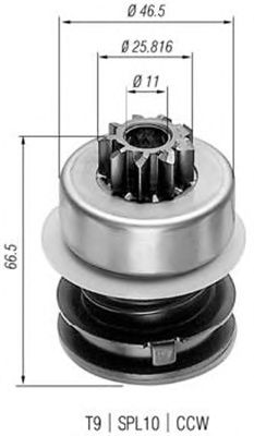 Бендикс стартера MAGNETI MARELLI 940113020031