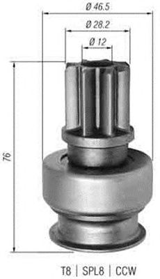 Бендикс стартера MAGNETI MARELLI 940113020343