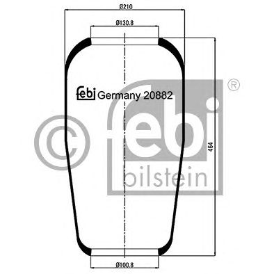 Пневмоподушка подвески FEBI BILSTEIN 20882