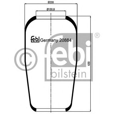 Пневмоподушка подвески FEBI BILSTEIN 20884