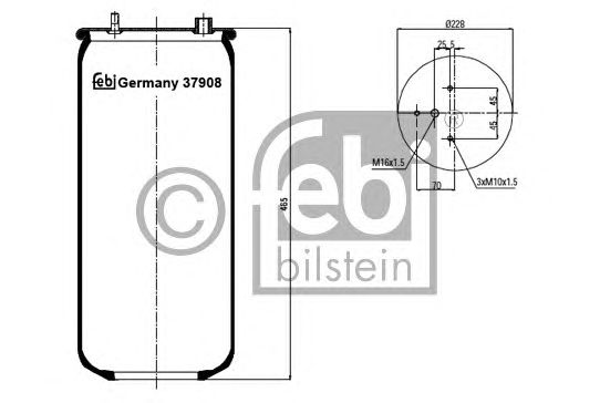 Пневмоподушка підвіски FEBI BILSTEIN 37908