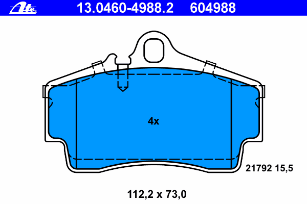 Тормозные колодки ATE 13.0460-4988.2