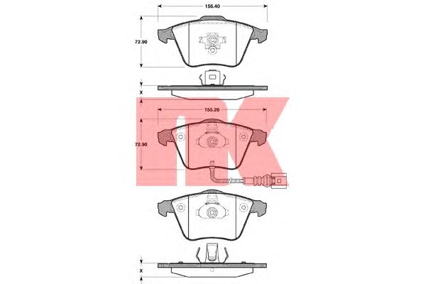 Тормозные колодки NK 2247110