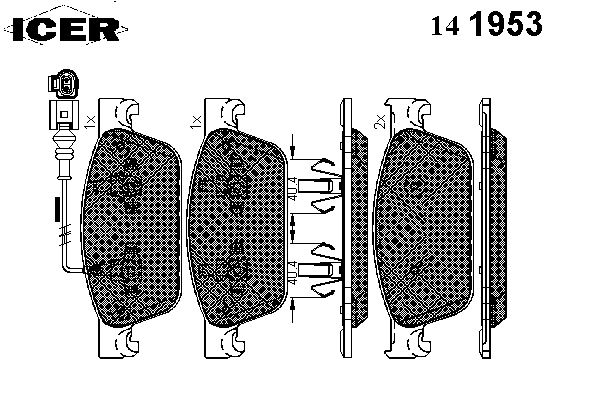 Тормозные колодки ICER 141953