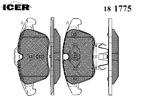 Тормозные колодки ICER 181775