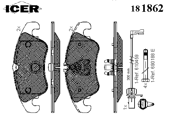 Тормозные колодки ICER 181862