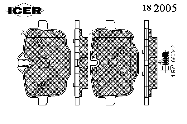 Тормозные колодки ICER 182005