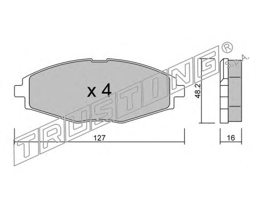 Тормозные колодки TRUSTING 302.0