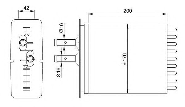 Радиатор отопителя NRF 53205