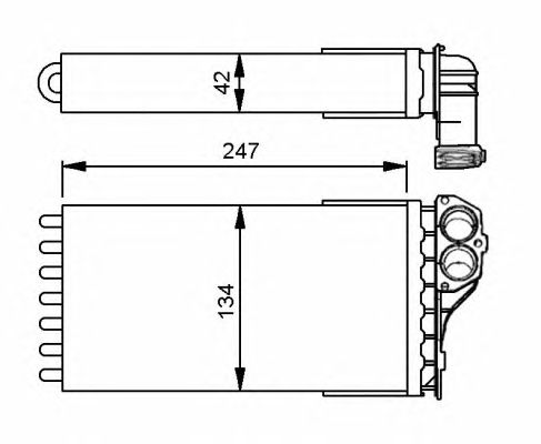 Радиатор отопителя NRF 53557