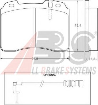 Тормозные колодки A.B.S. 36716