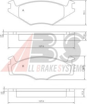 Тормозные колодки A.B.S. 36853