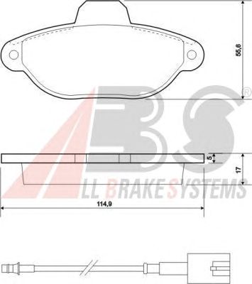 Тормозные колодки A.B.S. 37595