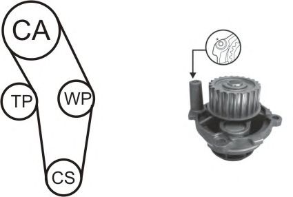 Помпа + комплект ГРМ AIRTEX WPK-170301