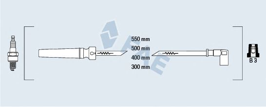 Комплект высоковольтных проводов FAE 83564