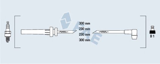 Комплект высоковольтных проводов FAE 83982