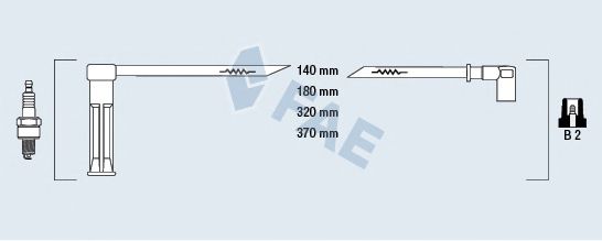 Комплект високовольтних проводів FAE 85115