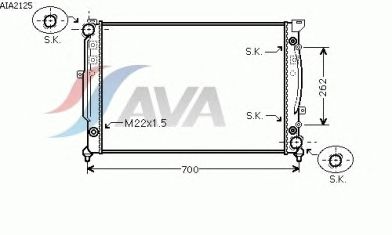 Радиатор, охлаждение двигателя AVA QUALITY COOLING AIA2125