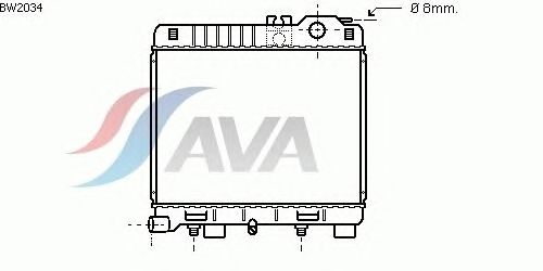 Радиатор, охлаждение двигателя AVA QUALITY COOLING BW2034