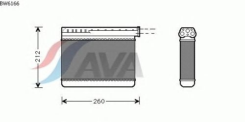 Радиатор отопителя AVA QUALITY COOLING BW6166