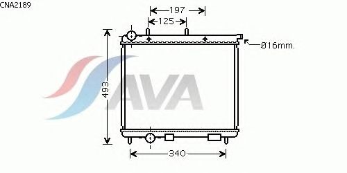 Радиатор, охлаждение двигателя AVA QUALITY COOLING CNA2189