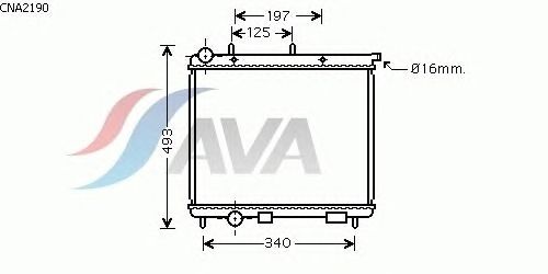 Радиатор, охлаждение двигателя AVA QUALITY COOLING CNA2190