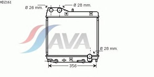 Радиатор, охлаждение двигателя AVA QUALITY COOLING HD2161