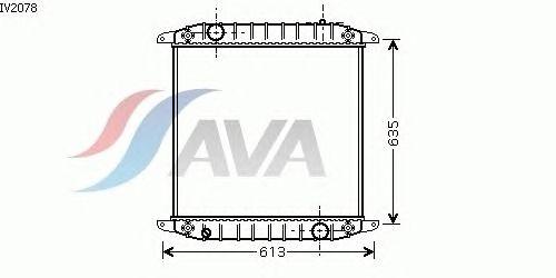 Радиатор, охлаждение двигателя AVA QUALITY COOLING IV2078