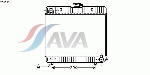Радіатор, охолодження двигуна AVA QUALITY COOLING MS2042