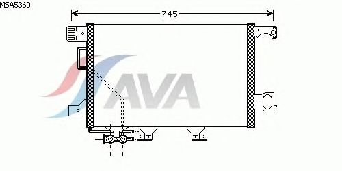 Радиатор кондиционера AVA QUALITY COOLING MSA5360