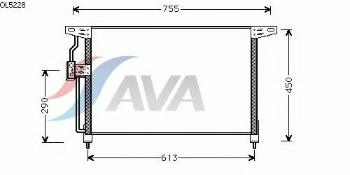 Радиатор кондиционера AVA QUALITY COOLING OL5228