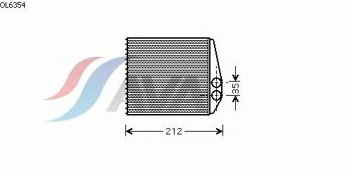 Радиатор отопителя AVA QUALITY COOLING OL6354