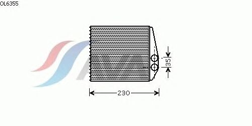 Радиатор отопителя AVA QUALITY COOLING OL6355