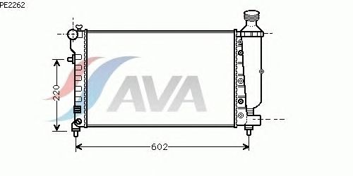Радиатор, охлаждение двигателя AVA QUALITY COOLING PE2262
