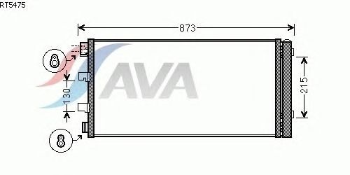 Радиатор кондиционера AVA QUALITY COOLING RT5475