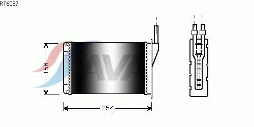 Радиатор отопителя AVA QUALITY COOLING RT6087