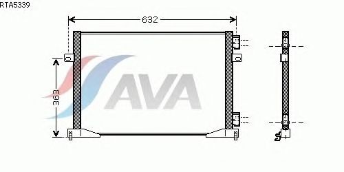 Радиатор кондиционера AVA QUALITY COOLING RTA5339