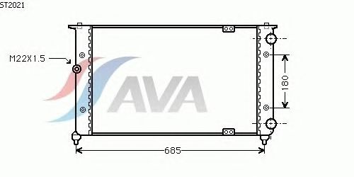 Радиатор, охлаждение двигателя AVA QUALITY COOLING ST2021