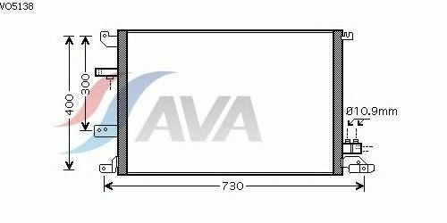 Радиатор кондиционера AVA QUALITY COOLING VO5138
