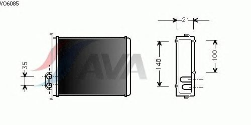 Радиатор отопителя AVA QUALITY COOLING VO6085