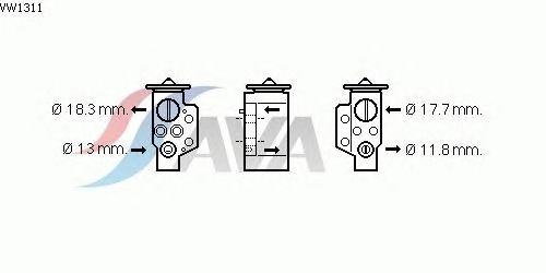 Расширительный клапан, кондиционер AVA QUALITY COOLING VW1311
