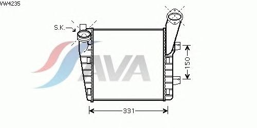 Интеркулер AVA QUALITY COOLING VW4235